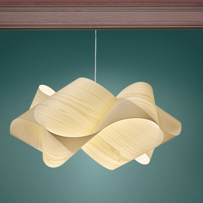 Swirl 1 - Light Pendant, Ivory White, E26, Nickel