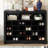 Sleek Design 24 Shoe Cubby Console, Modern Shoe Cabinet With Curved Base, Versatile Sideboard With High-Quality For Hallway, Bedroom-1820129070