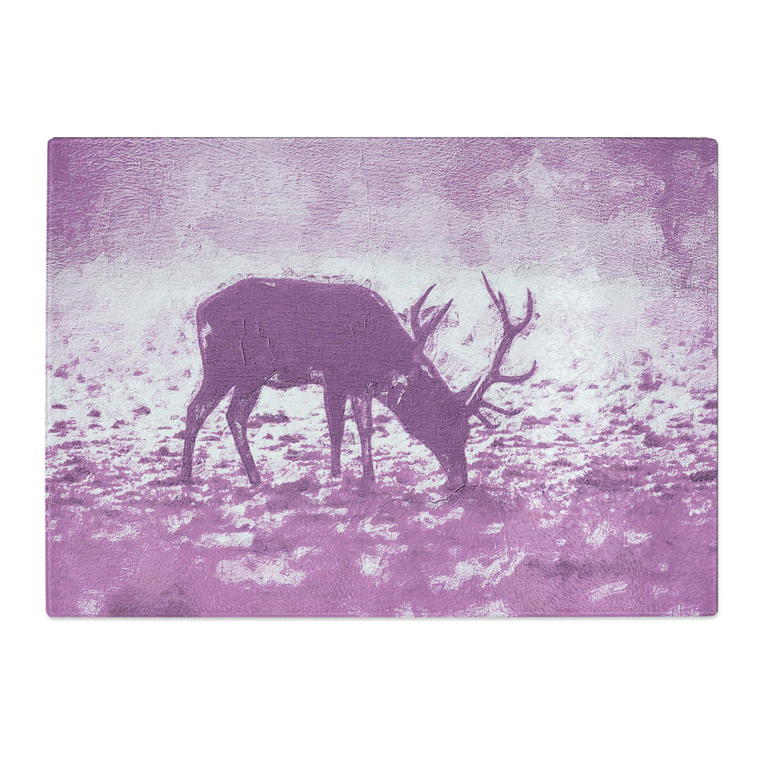 Tempered Glass a Grazing Stag Chopping Board