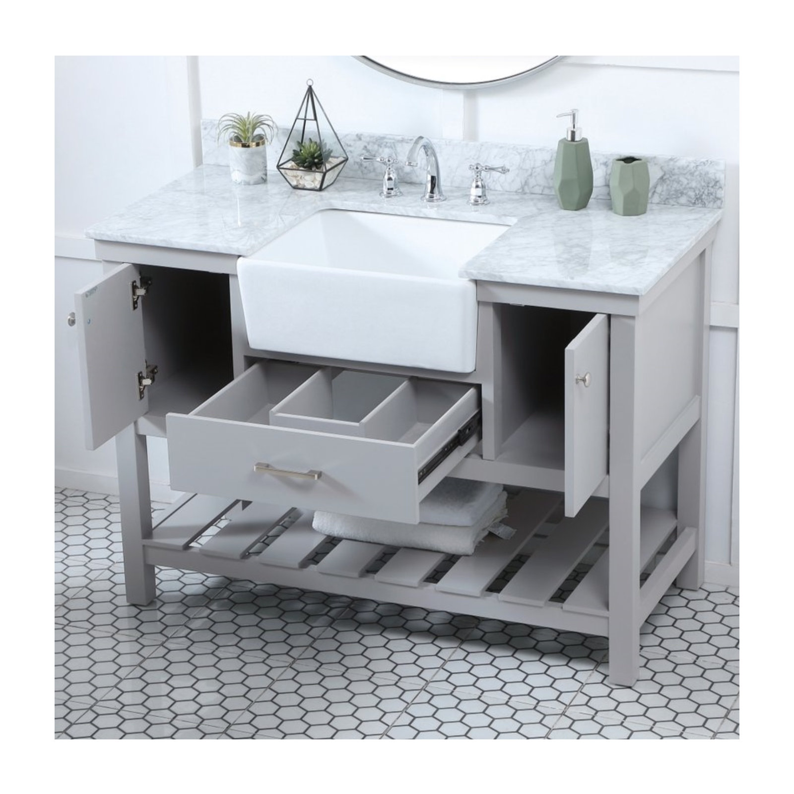 Pelaghia 48'' Single Bathroom Vanity, Gray