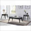 Table basse en pierre frittée brun foncé avec fauteuil KD en velours rétro - confortable et stable pour le salon