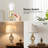 26.5'' Rustic Vintage Nightstand Lamp Bronze Resin Lamps For Bedroom End Table
