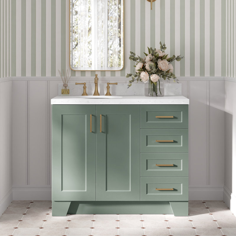 42" Single Bathroom Vanity Base Only, Natural Oak