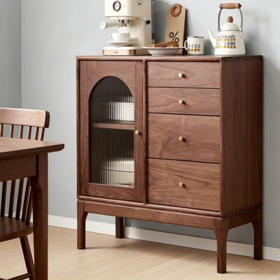 Commode d'appoint multifonctionnelle en bois massif
