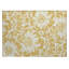 Tapis intérieur antidérapant à motif floral doré et blanc 2 pi x 3 pi