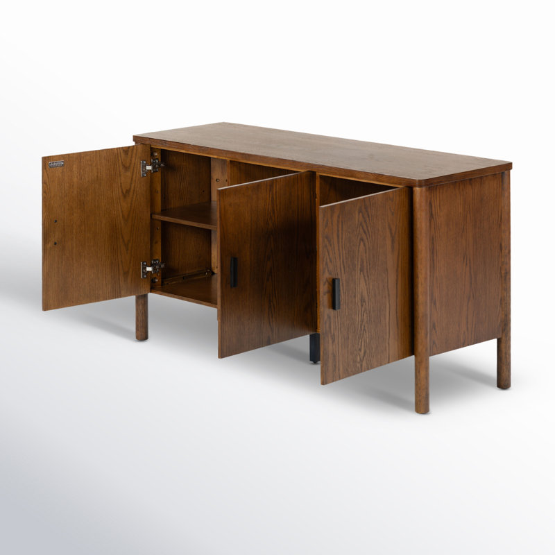 Kaplan Wood 3-Door Sideboard, Medium Oak