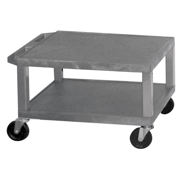 Tuffy 16'' H AV Cart with Wheels, Nickel, Gray