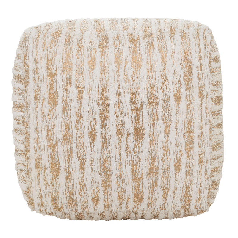 Wightman Upholstered Pouf, Gold