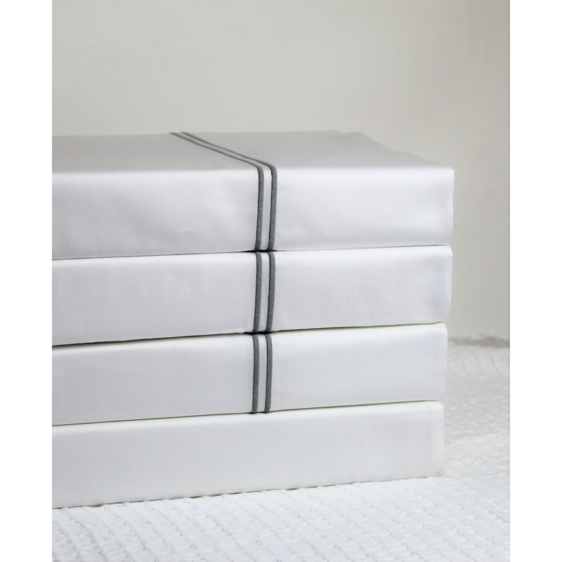 Nadia 100% Cotton Standard Sheet Set, Gray, King