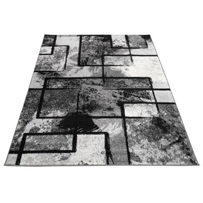 Alaya Flatweave Rug in Black/Grey