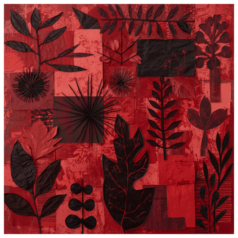 Housses de couette rouges et noires, Lit simple