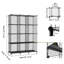 Cyd 125cm H x 93cm W Metal Cube Bookcase-578604812