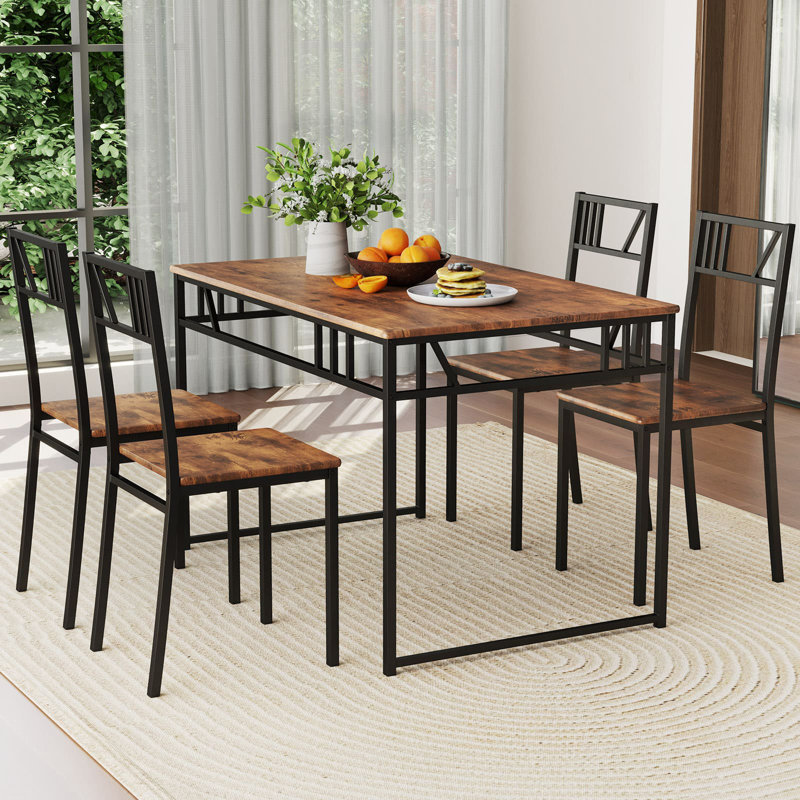 4 - Person Dining Set, Brown
