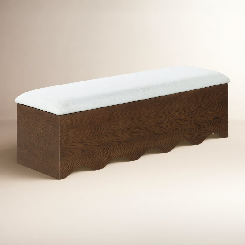 Banc de rangement Roseandrea, Noyer