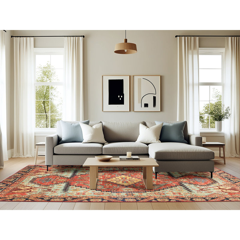 Abstract Indoor Rug, Rectangle 6' x 9'
