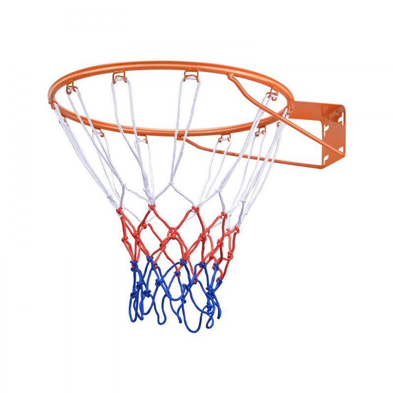 Jante de basket-ball, panier de basketball mural pour porte, panier de remplacement robuste pour filet de basketball Q235 avec filet, panier de basketball suspendu d'intérieur et d'extérieur standard de 18 po pour enfants adultes