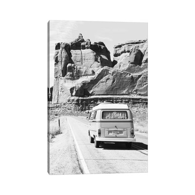 Road trip en noir et blanc par Sissi et Seb - photographie sur toile tendue
