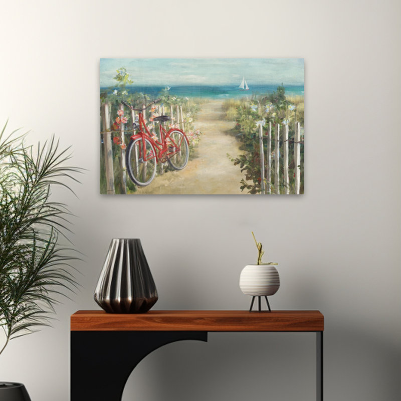 «Beaches and Bicyclcles Summer Ride Crop Art», H 16 po x l 24 po