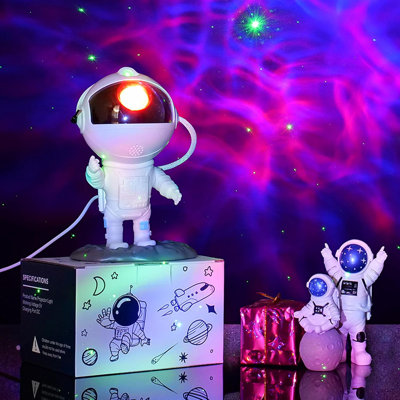 Projecteur astronaute galaxie, projecteur étoile, projecteur de lumière astronaute avec nébuleuse à DEL 8 couleurs