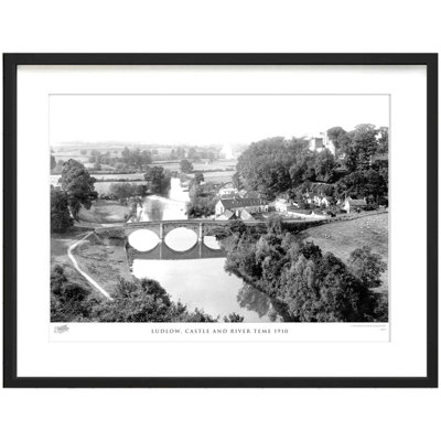 Ludlow, Castle And River Teme 1910 - Single Picture Frame Print