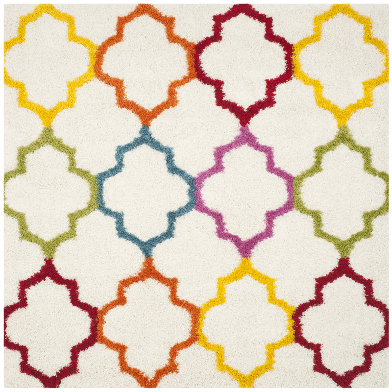 Sgk-Shag Kids Performance Geometric Rug, Square 6'7"
