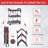 Portable Folding Service Cart, 3 Tier Folding Utility Cart