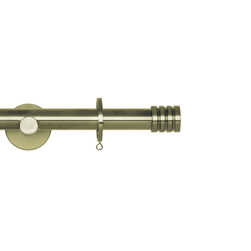 Single Curtain Pole, Black Nickel, 180cm W