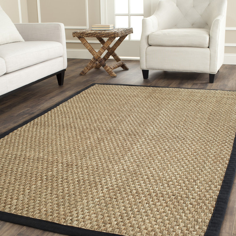 Delapena Natural Fiber Seagrass Rug, Rectangle 152 x 244 cm, Natural/Beige
