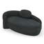 Chaise longue rembourrée avec dossier intégré, accoudoir simple et coussin Reagan-129169704