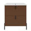 Meuble-lavabo avec lavabo, 2 tiroirs et pieds en métal-603648318
