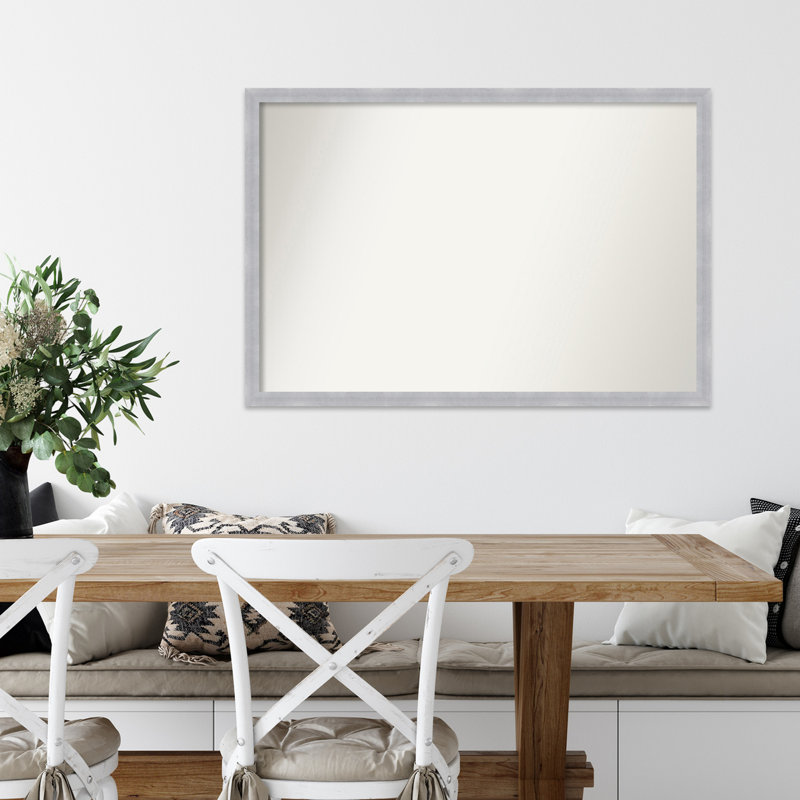 Grace Narrow Non-Beveled Wall Mirror, H 26 po x l 30 po, Nickel brossé