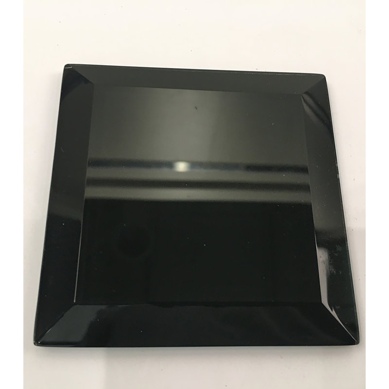 Genoa 3" x 3" Beveled Glass Wall Tile, Gunmetal
