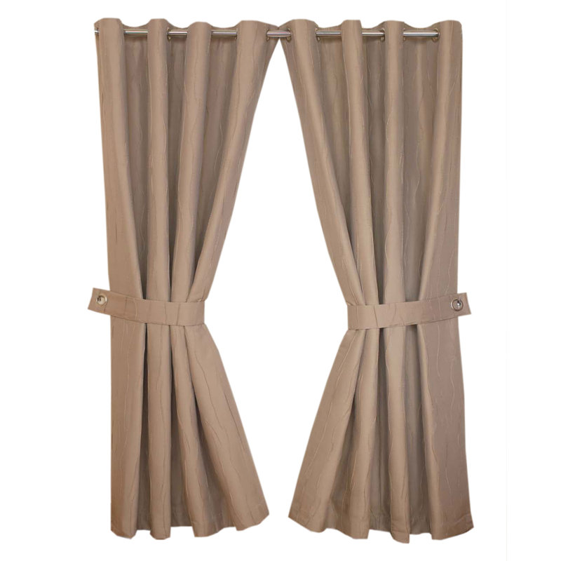 Maglione Room Darkening Curtain Pair, Linen