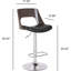 Tabouret de bar pivotant à dossier en bois cintré Bentwood