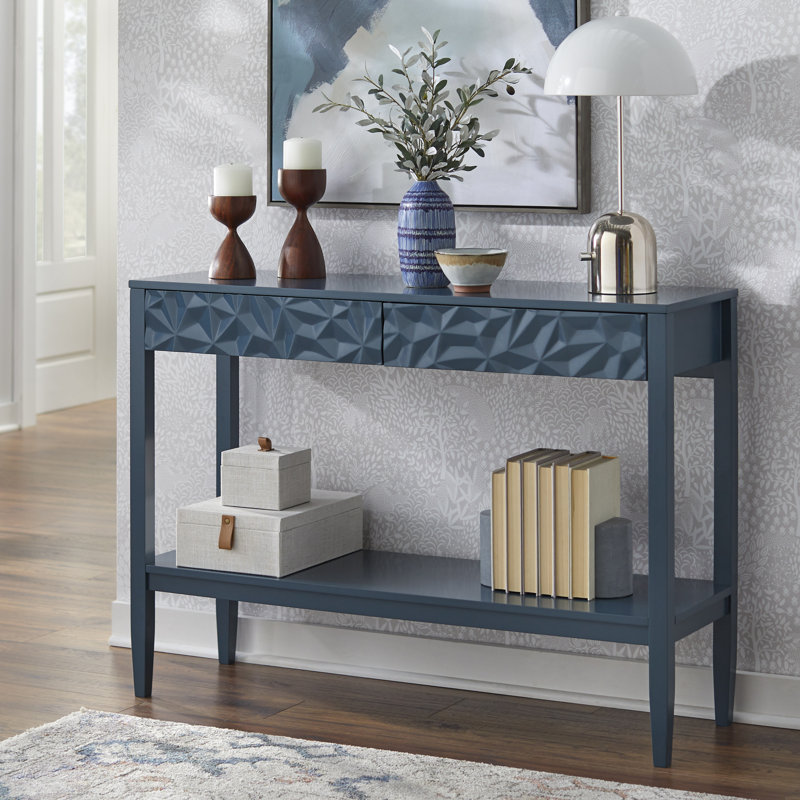 Leianah 43.3'' Console Table, Midnight Blue
