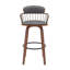 Tabouret de comptoir pivotant Willow avec accents bronze doré