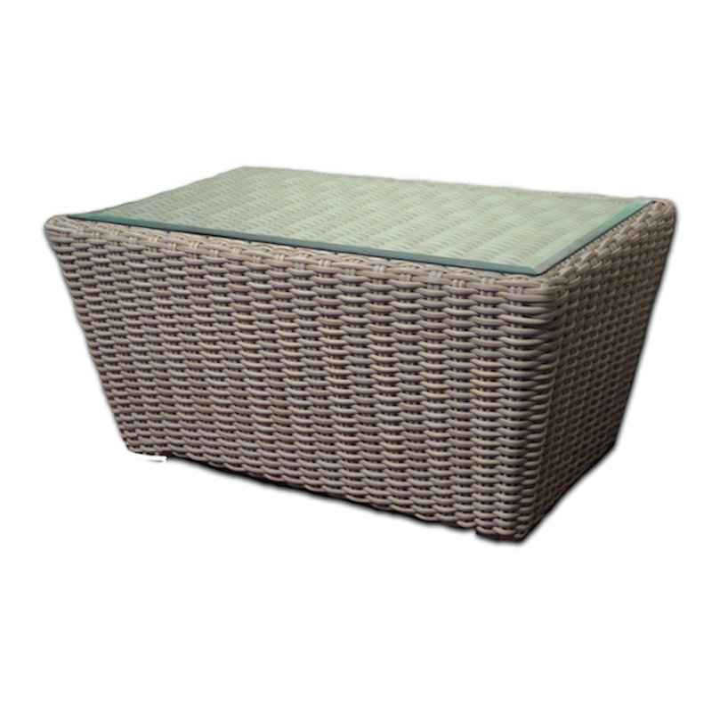 Ratton Rectangular Wicker Outdoor Coffee Table , 41'' in. W 24'' in. D, Driftwood Gray