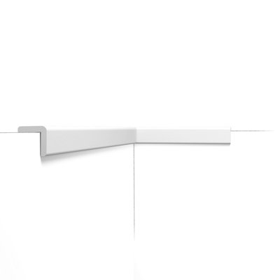 Orac Decor CX134 | High Impact Polystyrene 90 Degree Angle Moulding | Primed White | 1-1/2In Face X 1-1/2In Thick X 6''6" Long