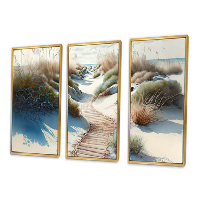 Dimo Walkway To The Beach II - 3 pièces sur toile