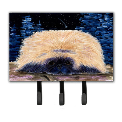 Porte-laisse pékinois starry night et porte-clés