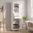 63" Tall Bathroom Storage Cabinet With Glass Doors, Free-standing White Cabinet With 2 Drawers & Adjustable Shelves-2060279828
