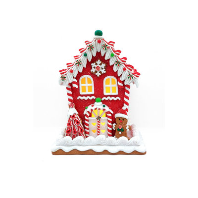 Christmas Gingerbread Snowy House with Gingerbread . Festive Decoration F07-N2-22-A2561