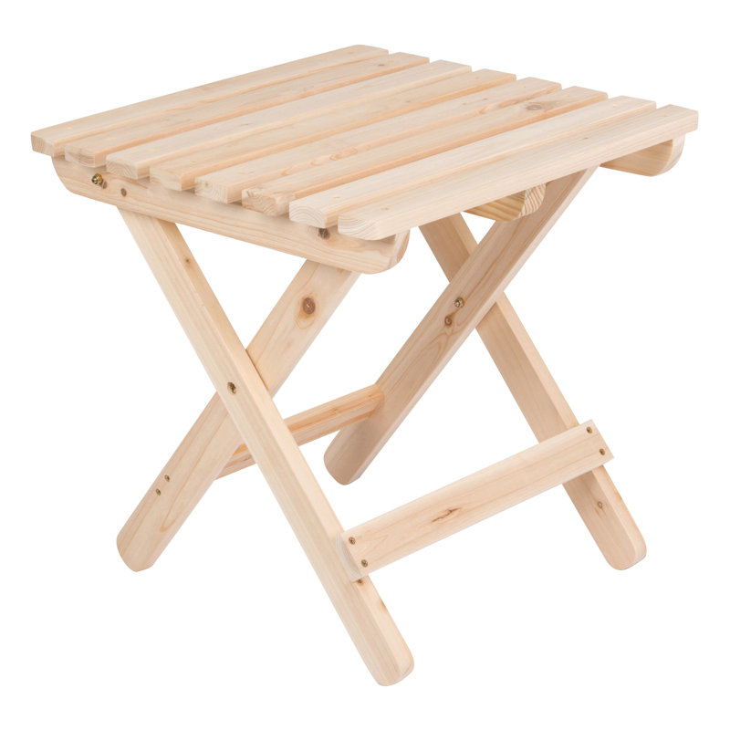  Grandview Assembled Folding Square Outdoor Side Table, Natural