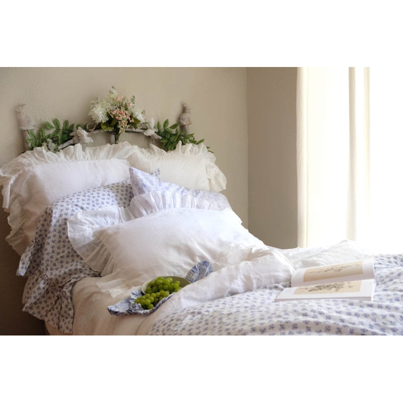 Malibu Linen And Voile Ruffle Sham, Grand Euro
