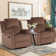 34.8" Wide Contemporary Breathable Skin Friendly Fabric Manual Recliner Chair with Soft Padded (Set of 2)