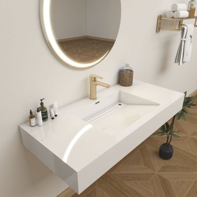 Comptoir de salle de bain en acrylique renforcé Jessica
