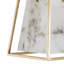 Lustre géométrique unique à 4 lumières avec accents albâtre Stacey-46491909