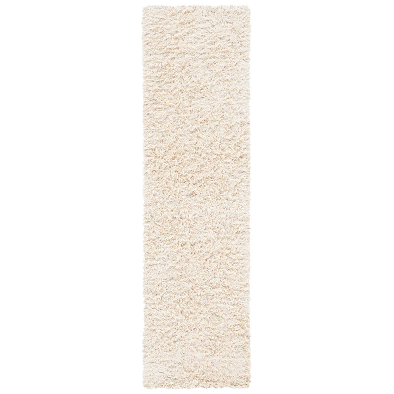 Delane Handwoven Wool Ivory Area Rug, Runner 2'3" x 6'
