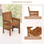 Ensemble de 2 chaises de patio avec siège à lattes pour balcon-1966487541