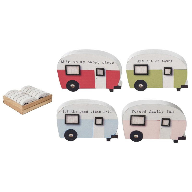  Ensemble de 4 décorations pour la maison en bois